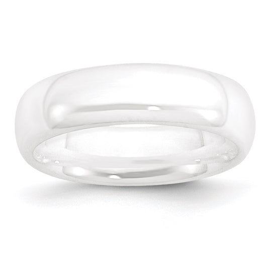 Unisex Fashion Jewelry, Chisel Brand Ceramic White 6mm Polished Ring Band