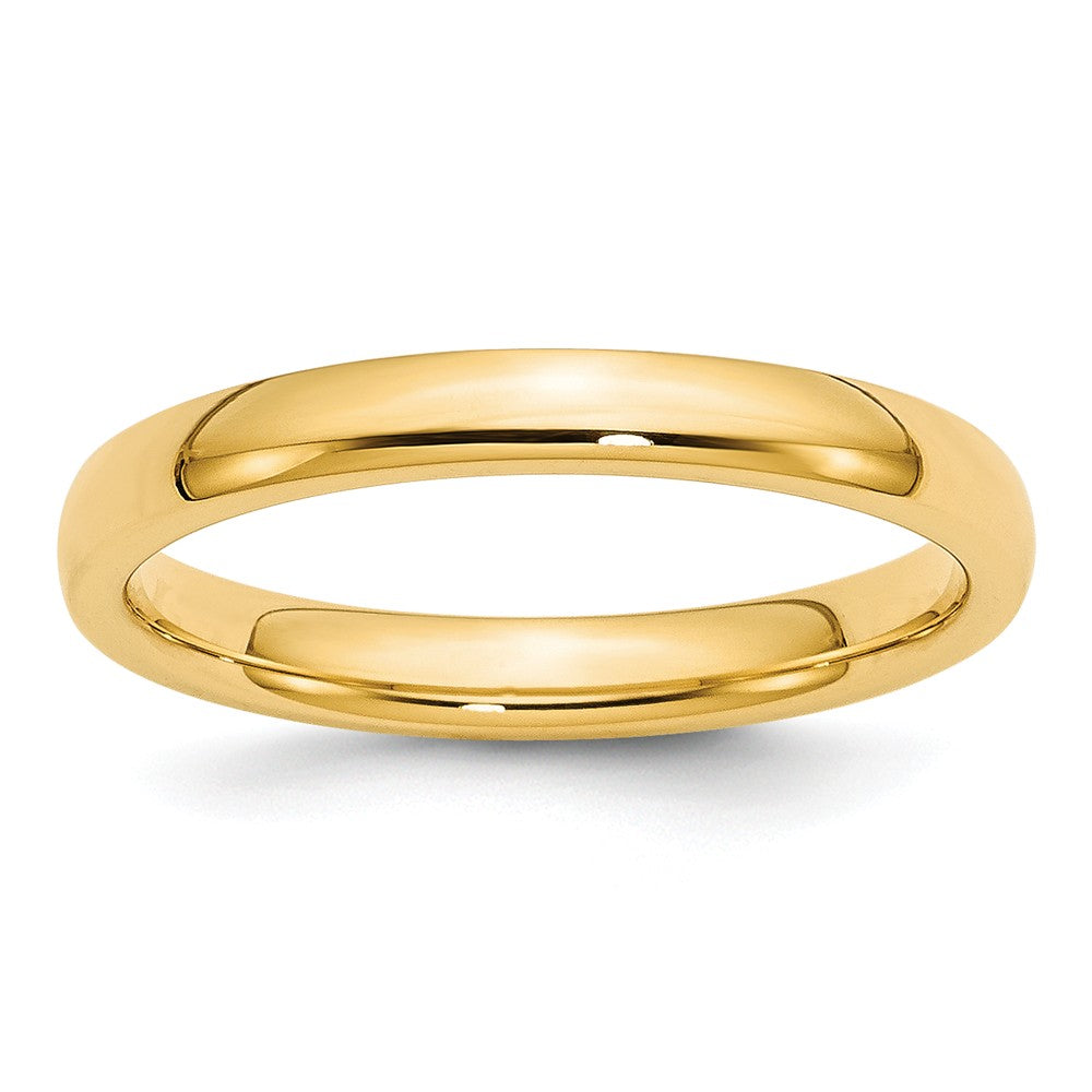 14k Yellow Gold 3mm Standard Comfort Fit Wedding Band Size 13.5