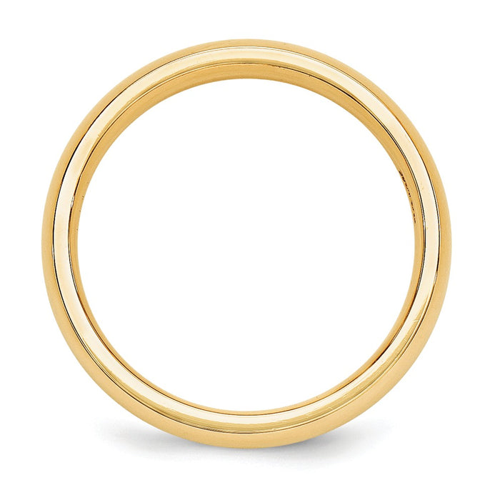 14k Yellow Gold 5mm Comfort-Fit Wedding Band, Size: 12