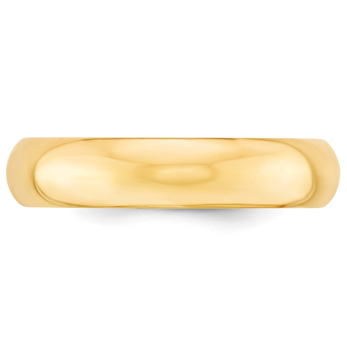 10k Yellow Gold 5mm Standard Comfort Fit Wedding Band Size 4