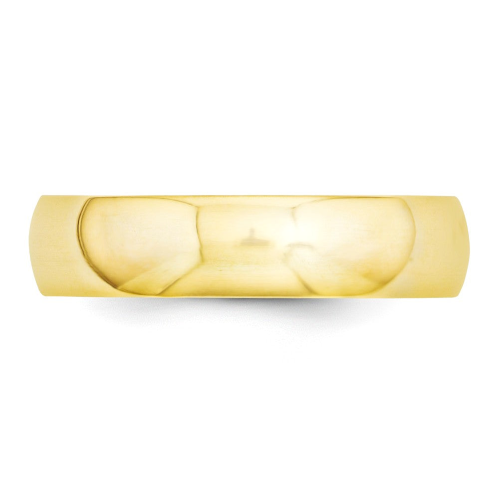 14k Yellow Gold 5mm Comfort-Fit Wedding Band, Size: 11