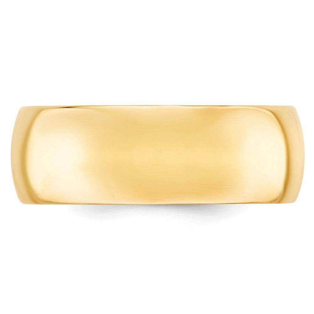 14k Yellow Gold 8mm Comfort-Fit Wedding Band, Size: 10.5