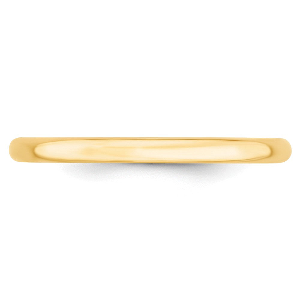 14k Yellow Gold 2mm LTW Comfort Fit Wedding Band Size 8.5