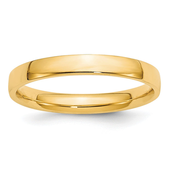 14k Yellow Gold 3mm LTW Comfort Fit Wedding Band Size 4