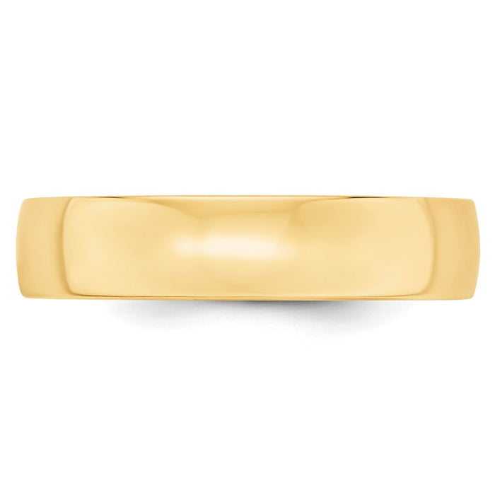 14k Yellow Gold 5mm LTW Comfort Fit Wedding Band Size 12