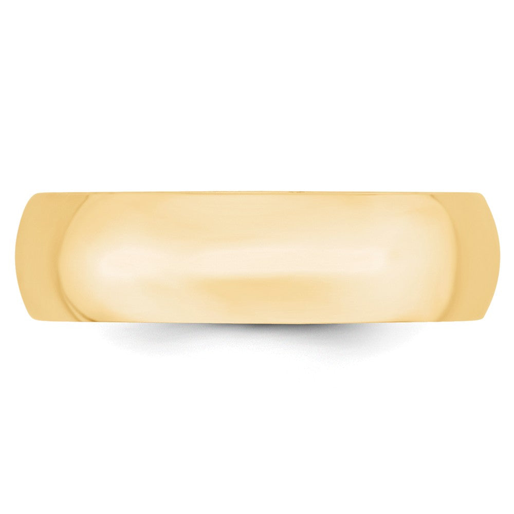 14k Yellow Gold 6mm LTW Comfort Fit Wedding Band Size 8.5
