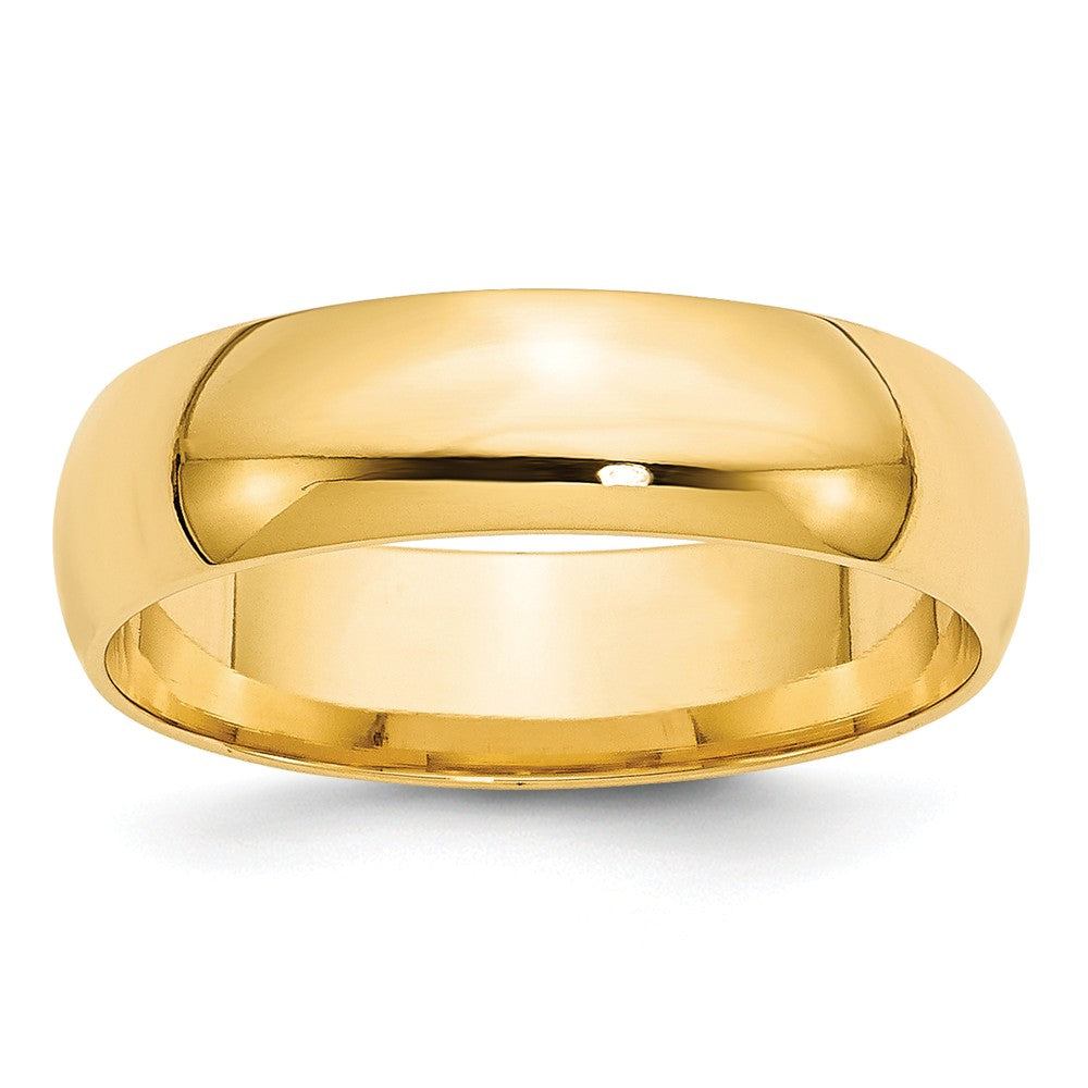 14k Yellow Gold 6mm LTW Comfort Fit Wedding Band Size 12
