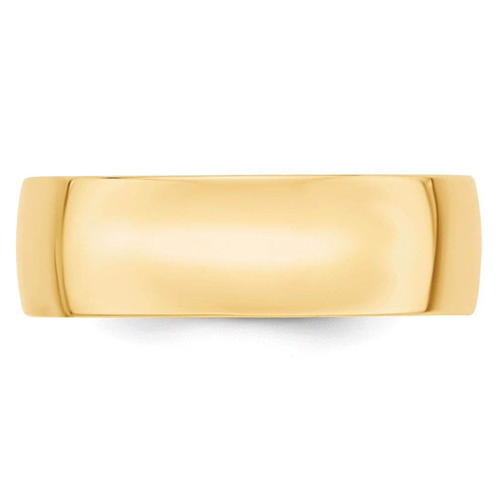 14k Yellow Gold 7mm LTW Comfort Fit Wedding Band Size 7