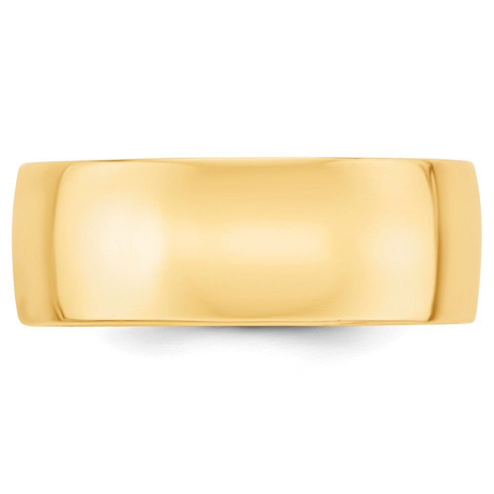 14k Yellow Gold 8mm LTW Comfort Fit Wedding Band Size 9