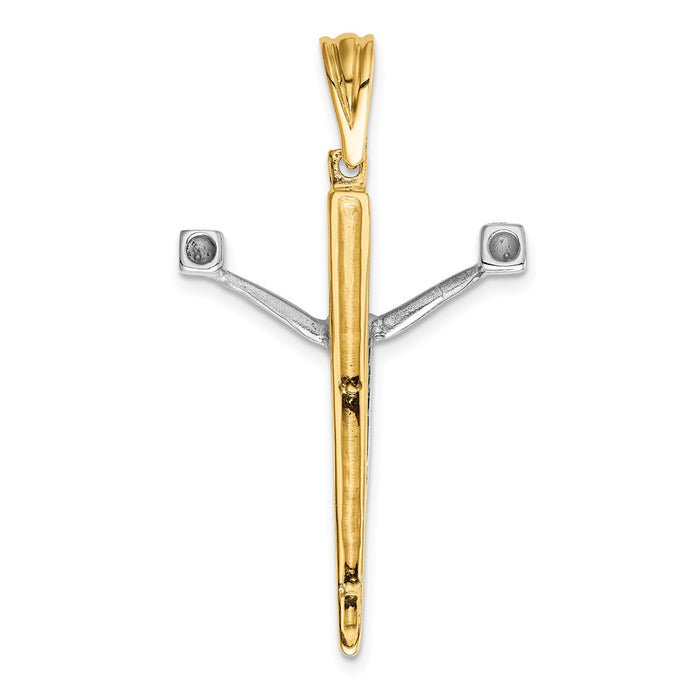 Million Charms 14K Two-Tone Relgious Crucifix Charm