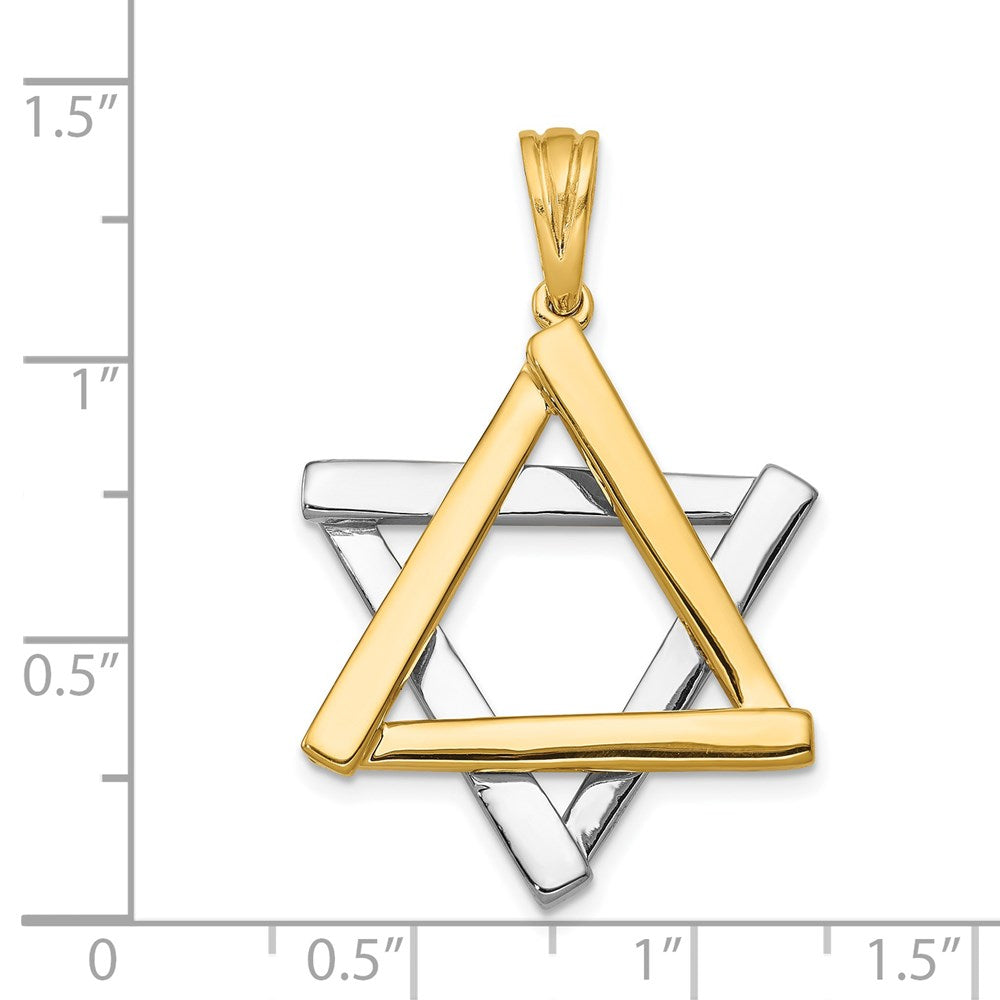 Million Charms 14K Two-Tone Religious Jewish Star Of David Pendant