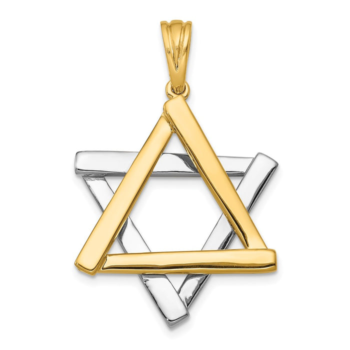 Million Charms 14K Two-Tone Religious Jewish Star Of David Pendant