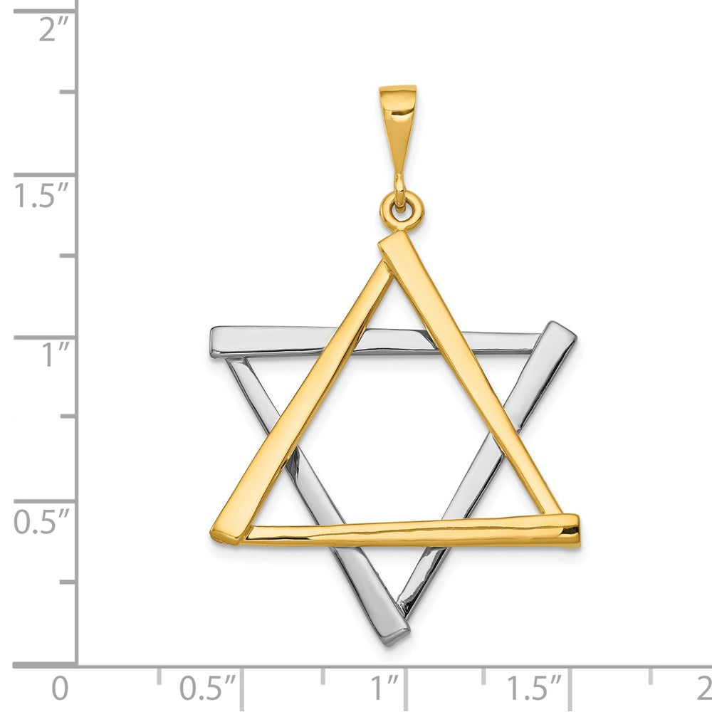 Million Charms 14K Two-Tone Religious Jewish Star Of David Pendant