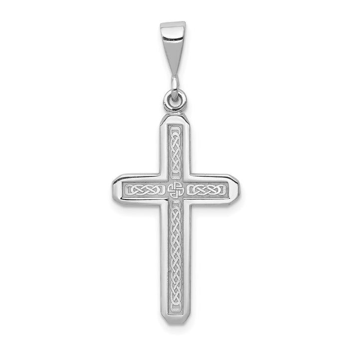 Million Charms 14K White Gold Themed Relgious Cross Charm