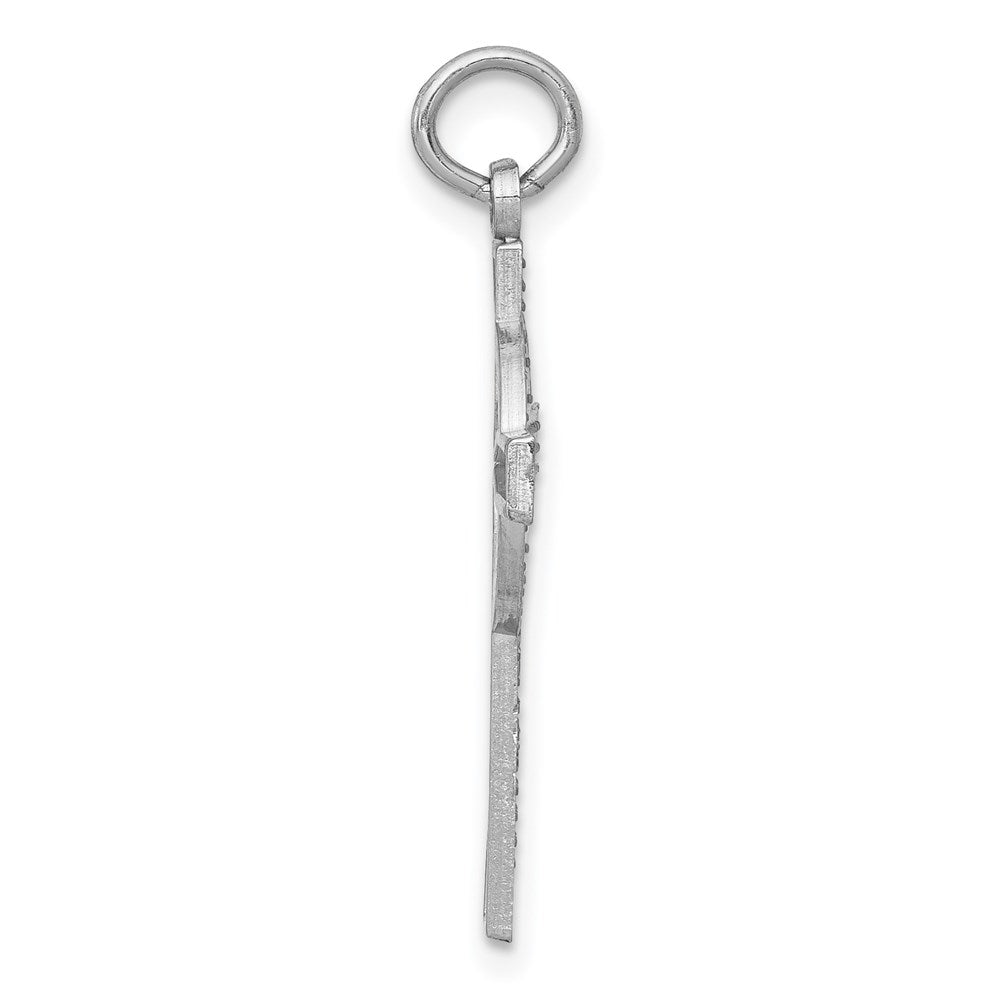 Million Charms 14K White Gold Themed Celtic Relgious Cross Charm