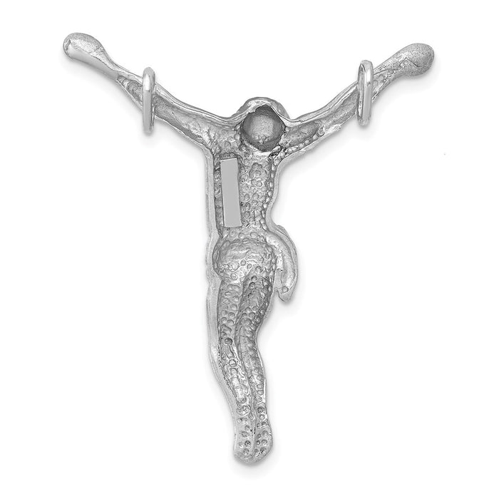 Million Charms 14K White Gold Themed Jesus Chain Slide