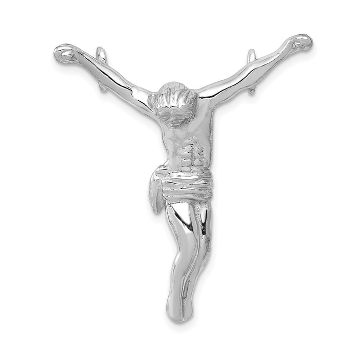 Million Charms 14K White Gold Themed Jesus Chain Slide