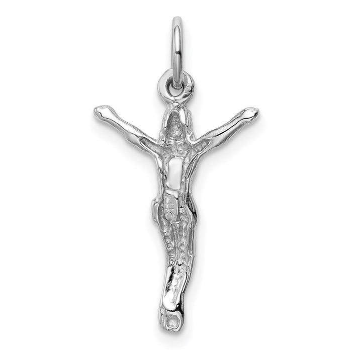 Million Charms 14K White Gold Themed Jesus Charm