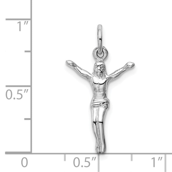 Million Charms 14K White Gold Themed Jesus Charm