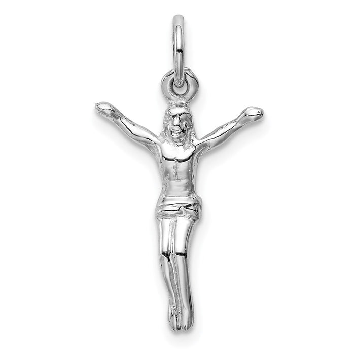 Million Charms 14K White Gold Themed Jesus Charm