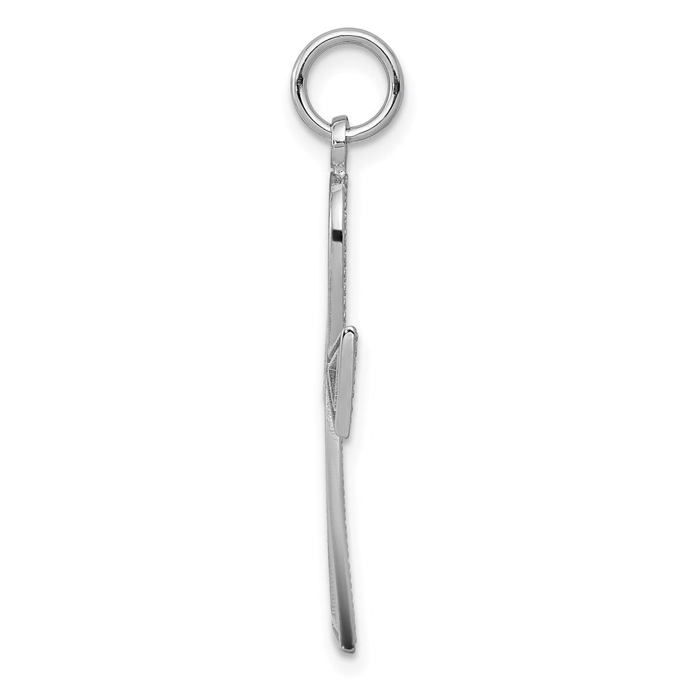 Million Charms 14K White Gold Themed Ankh Relgious Cross Pendant