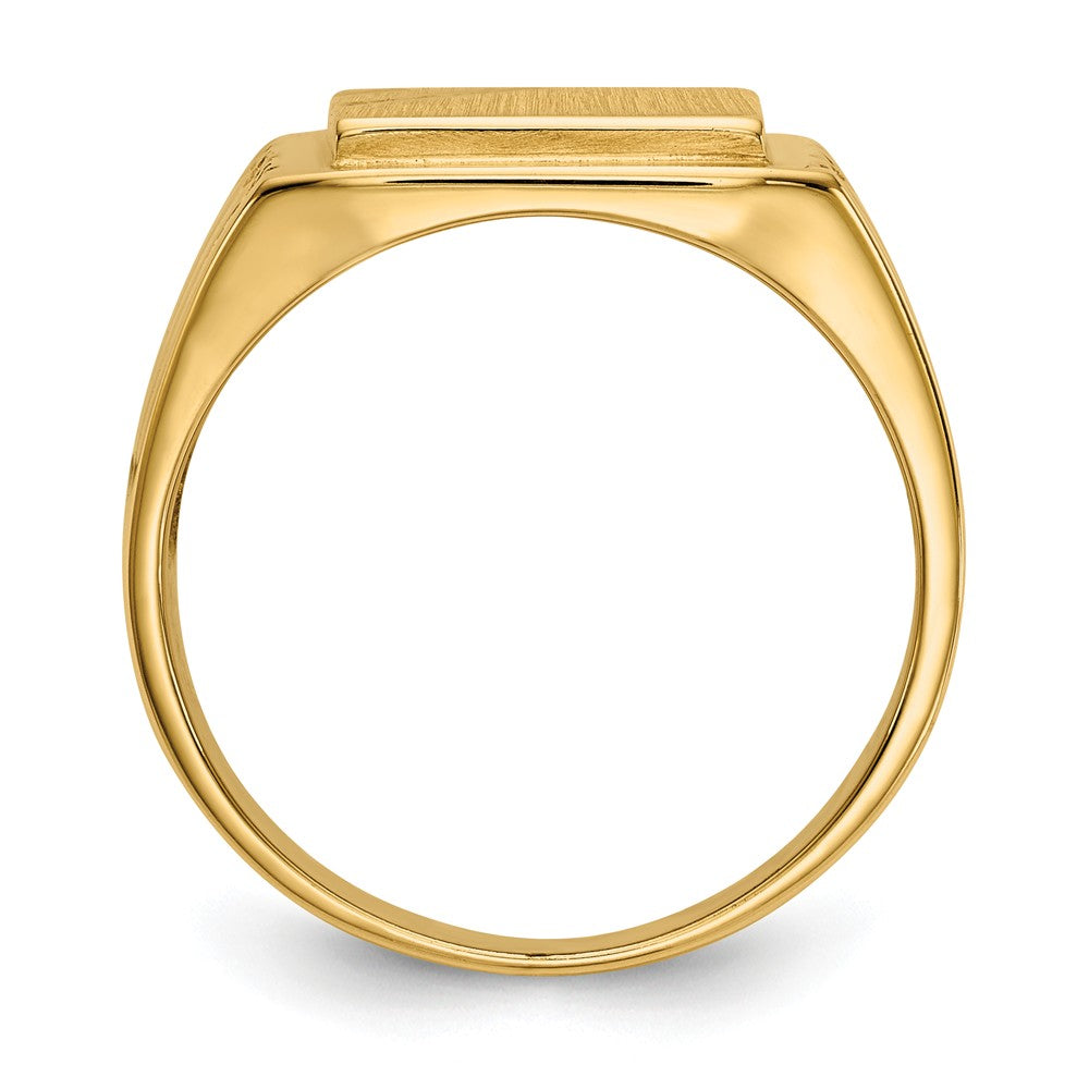 14k Yellow Gold Men's Signet Ring, Size: 10