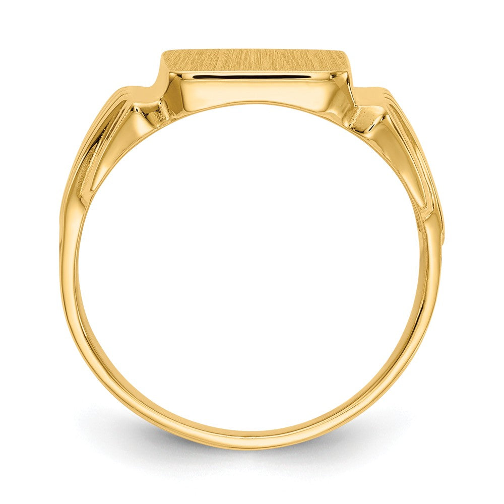 14k Yellow Gold Men's Signet Ring, Size: 9