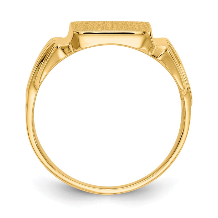 14k Yellow Gold Men's Signet Ring, Size: 9
