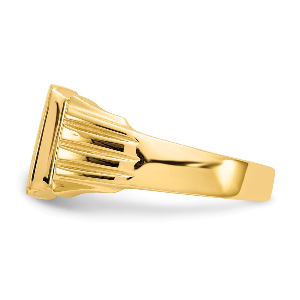 14k Yellow Gold Men's Signet Ring, Size: 9