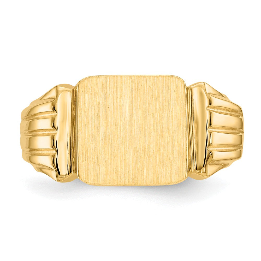 14k Yellow Gold Men's Signet Ring, Size: 9