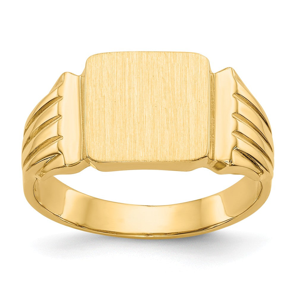 14k Yellow Gold Men's Signet Ring, Size: 9