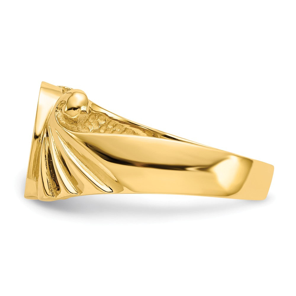 14k Yellow Gold Signet Ring, Size: 6
