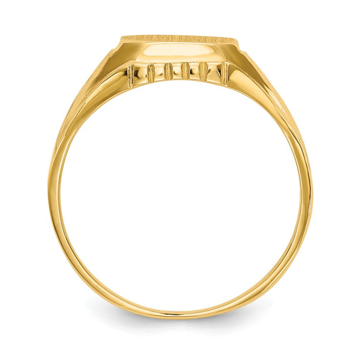14k Yellow Gold Signet Ring, Size: 6