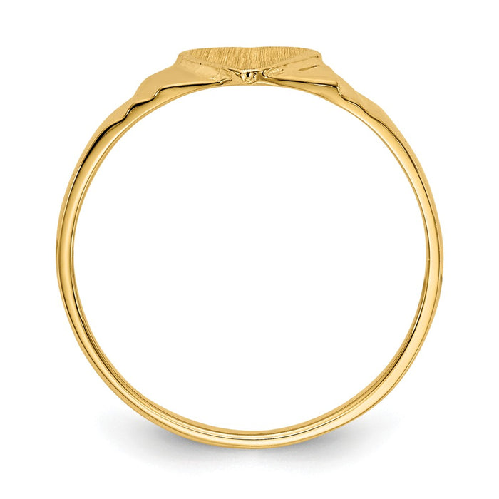 14k Yellow Gold Children's Signet Ring, Size: 3