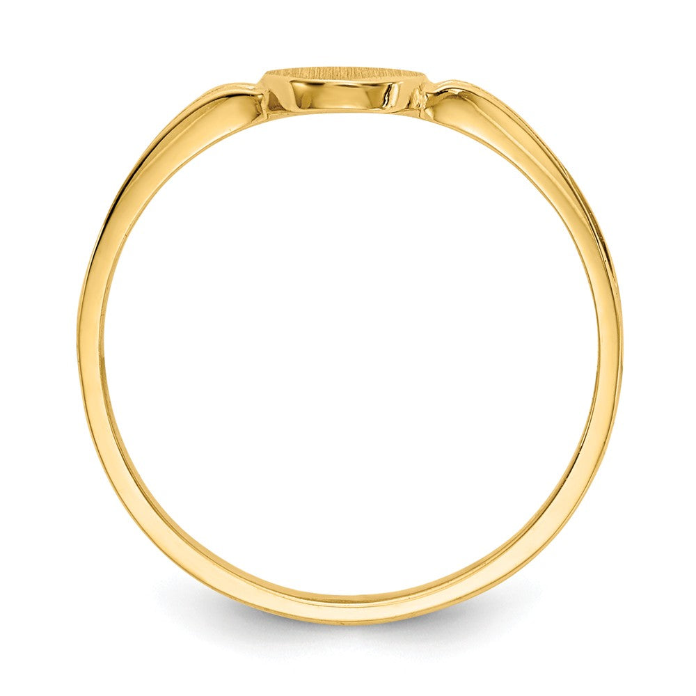 14k Yellow Gold Signet Ring, Size: 3