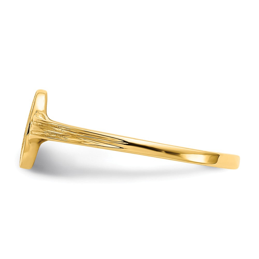 14k Yellow Gold Signet Ring, Size: 3