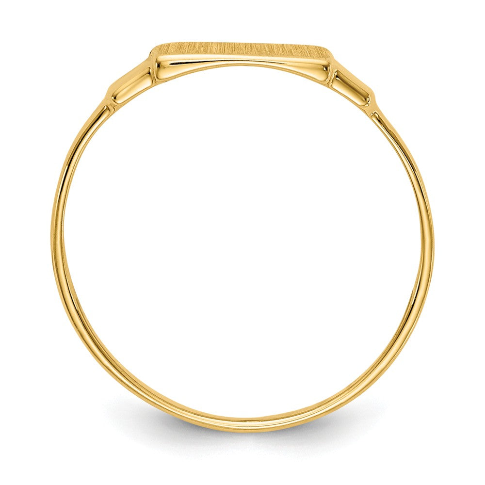 14k Yellow Gold Signet Ring, Size: 3