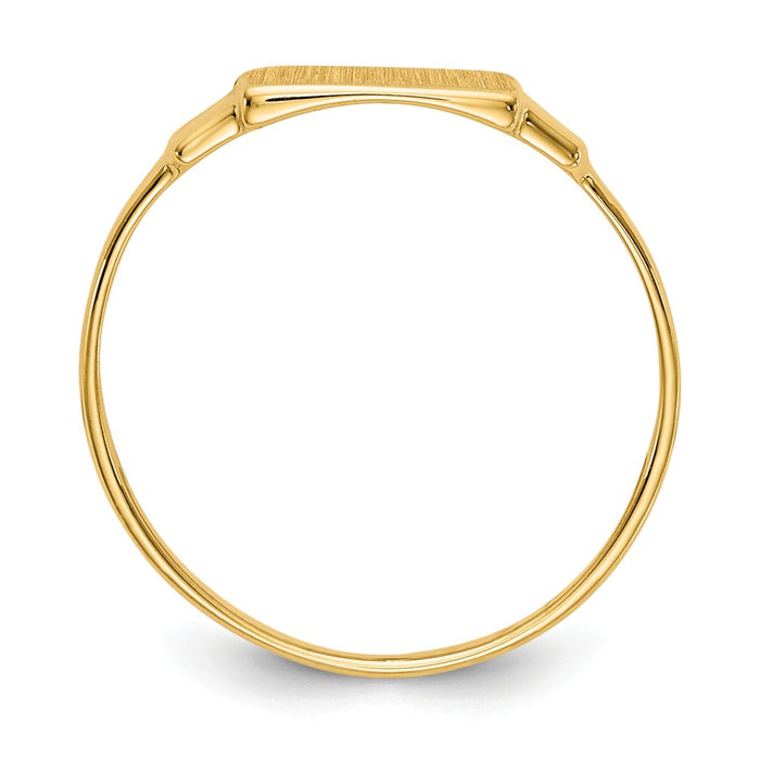 14k Yellow Gold Signet Ring, Size: 3