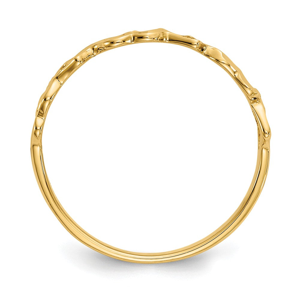 14k Yellow Gold Heart Ring, Size: 6