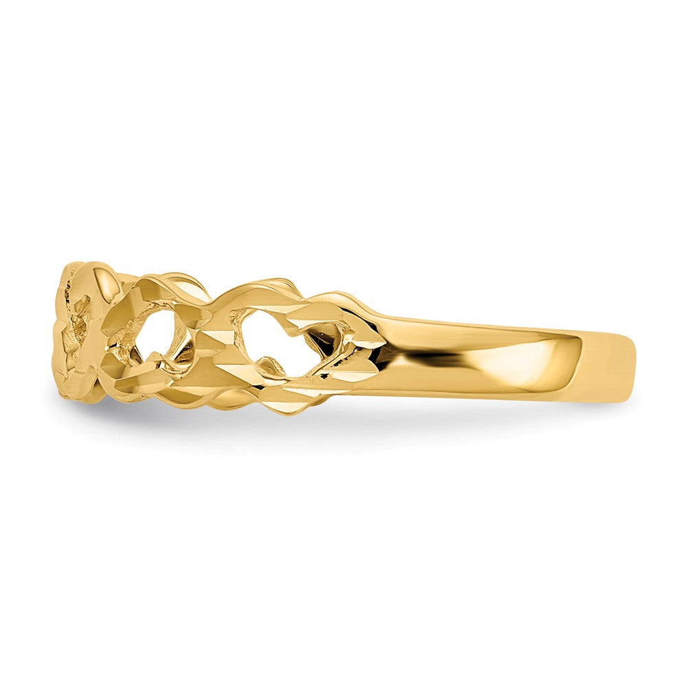 14k Yellow Gold Heart Ring, Size: 6