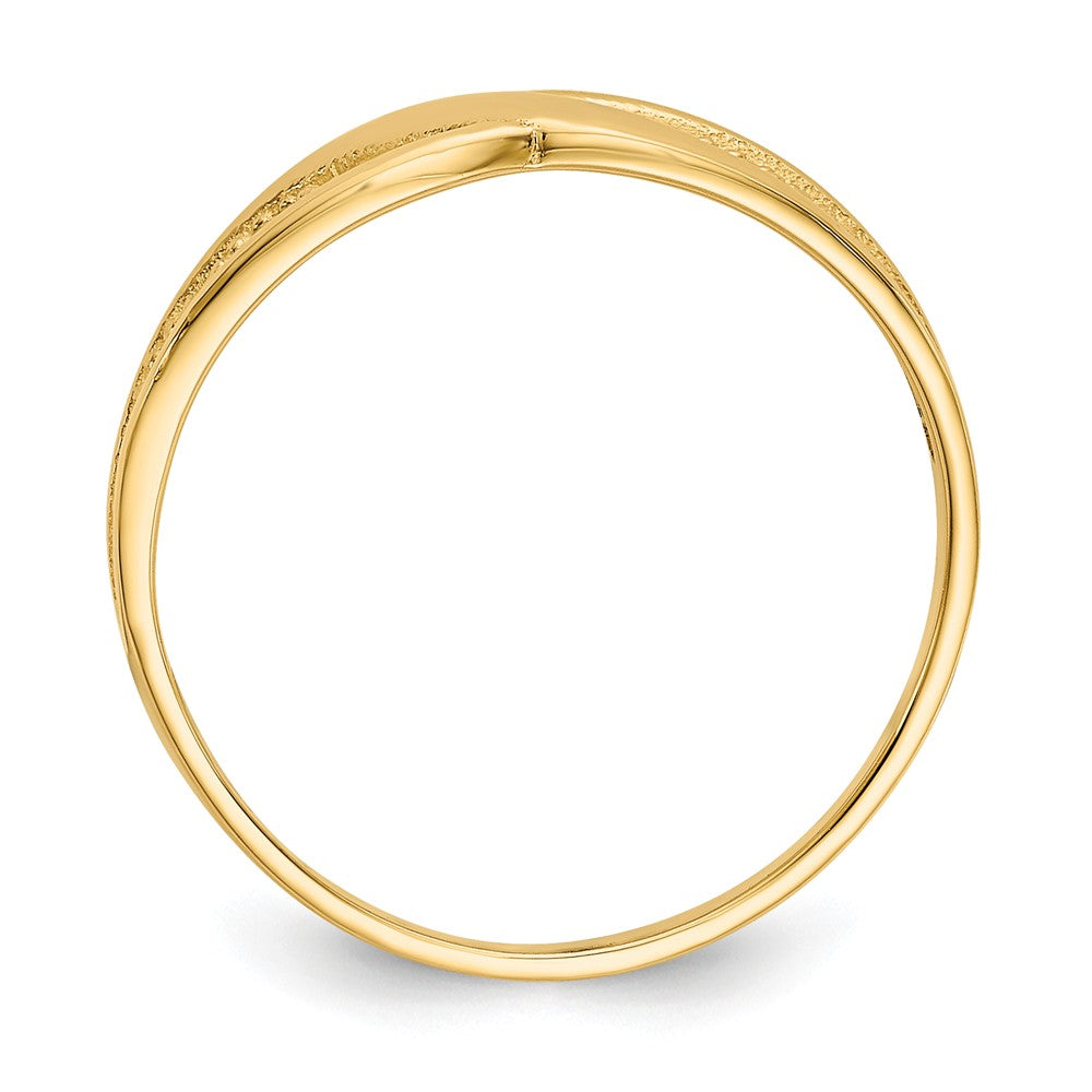 14k Yellow Gold Polished Filigree Ring, Size: 6