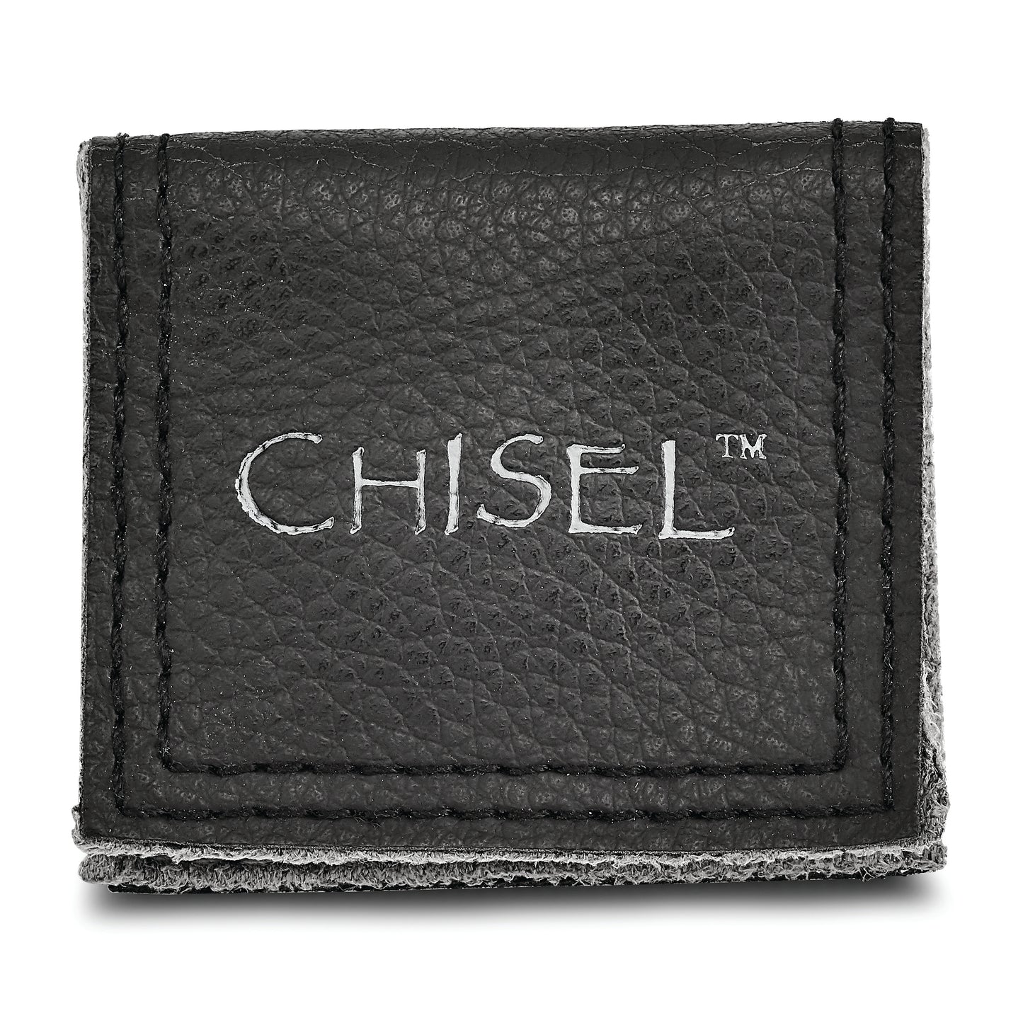 Chisel Brand Jewelry, Stainless Steel Polished Grey Carbon Fiber Inlay Men's Bracelet