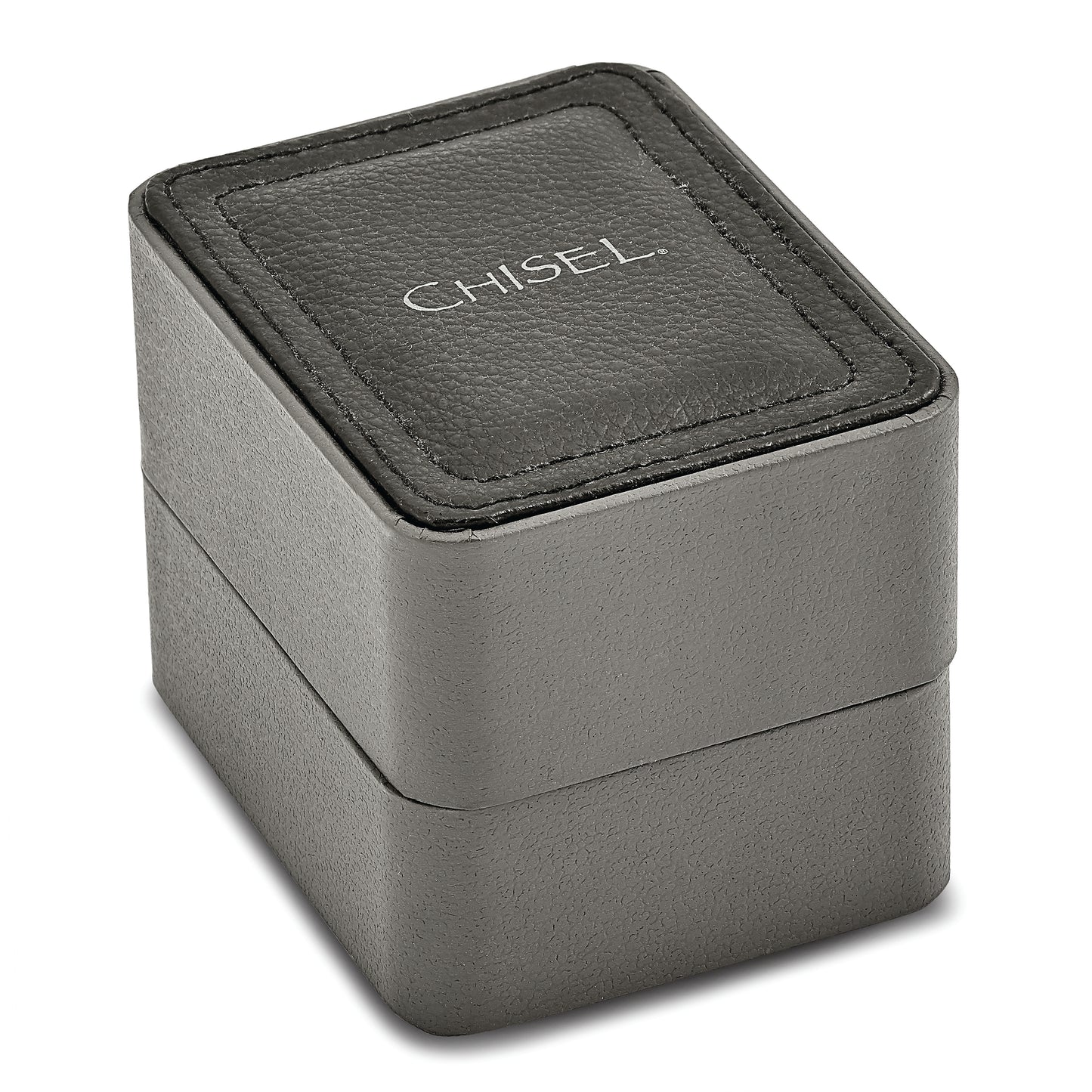 Chisel Brand Jewelry, Stainless Steel Black PVC and Black IP-plated Hinged Bangle