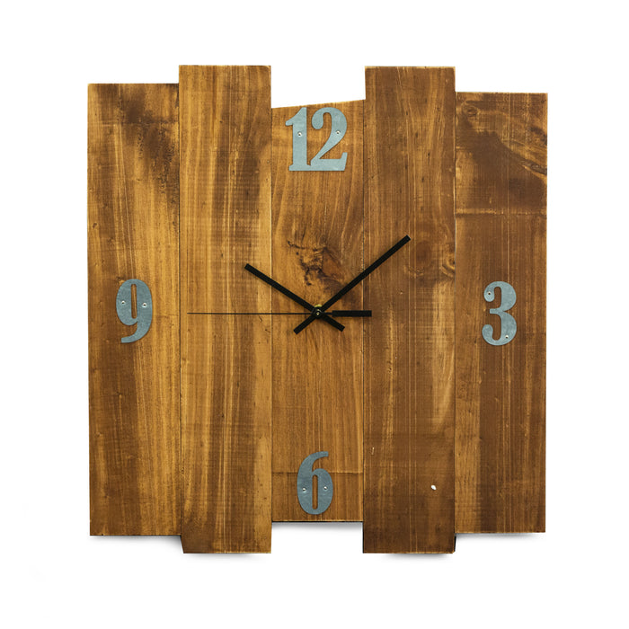 Occasion Gallery Brown Color Barn Rustic Wood Wall Clock size 16"x17" 16 L x 1 W x 17 H in.