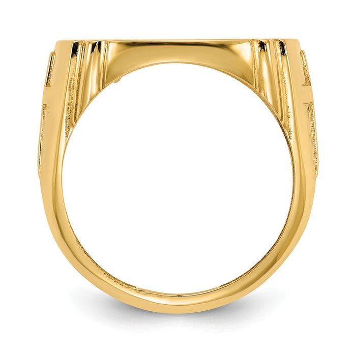 14k Yellow Gold 1/10AE Polished Coin Ring, Size: 10