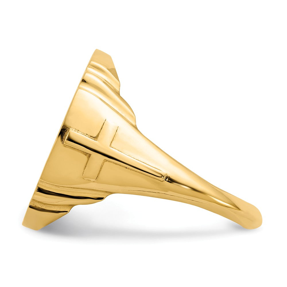 14k Yellow Gold 1/10AE Polished Coin Ring, Size: 10