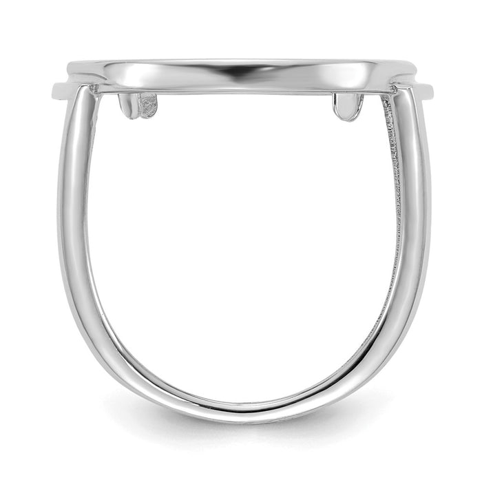 14k White Gold 1/10AE Polished Coin Ring, Size: 7