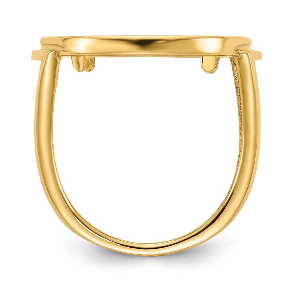 14k Yellow Gold 1/10AE Polished Coin Ring, Size: 7