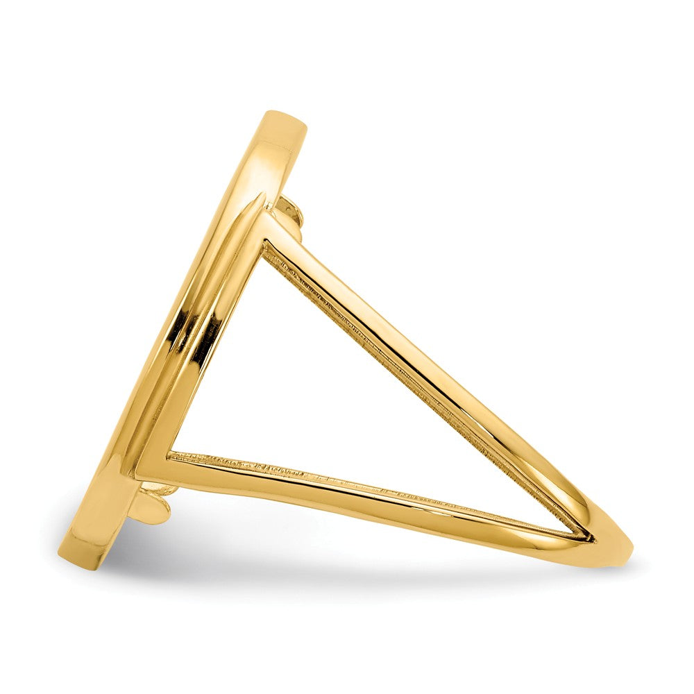14k Yellow Gold 1/10AE Polished Coin Ring, Size: 7