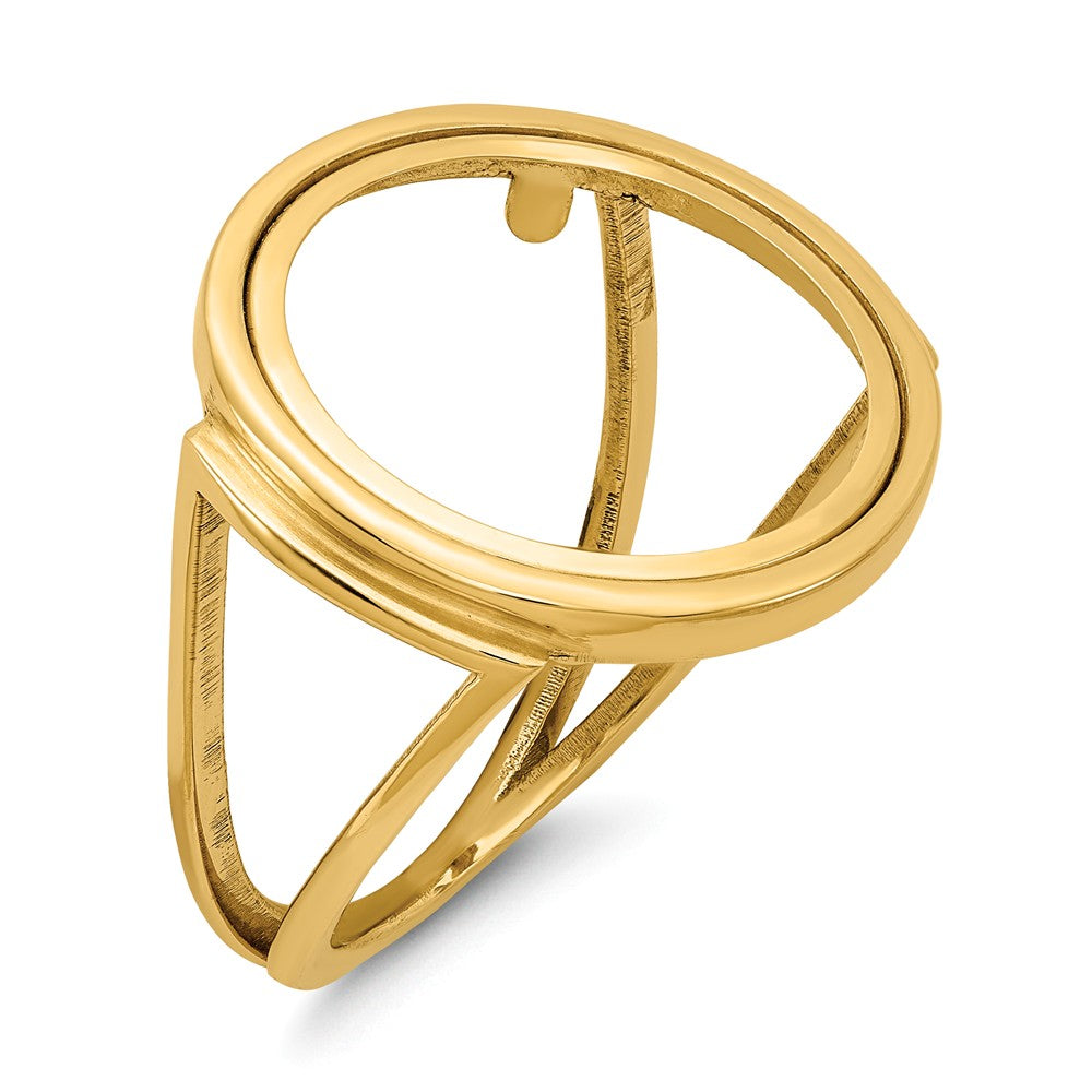 14k Yellow Gold 1/10AE Polished Coin Ring, Size: 7